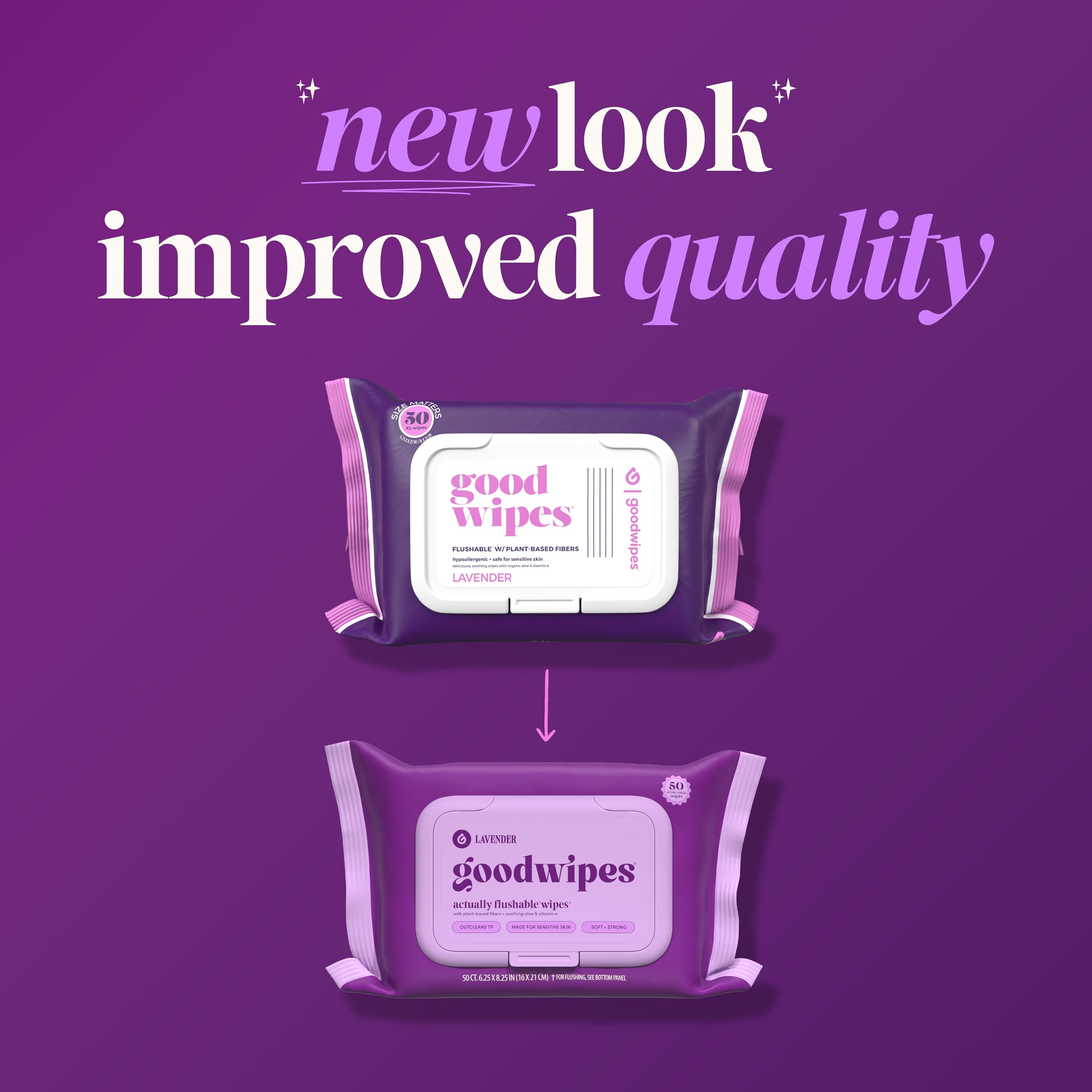 toallita individual goodwipes lavanda lista para llevar y usar fuera de casa