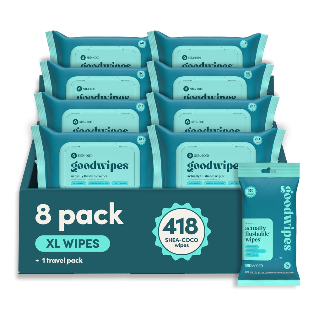 goodwipes front packaging showing full multi-pack and count benefit