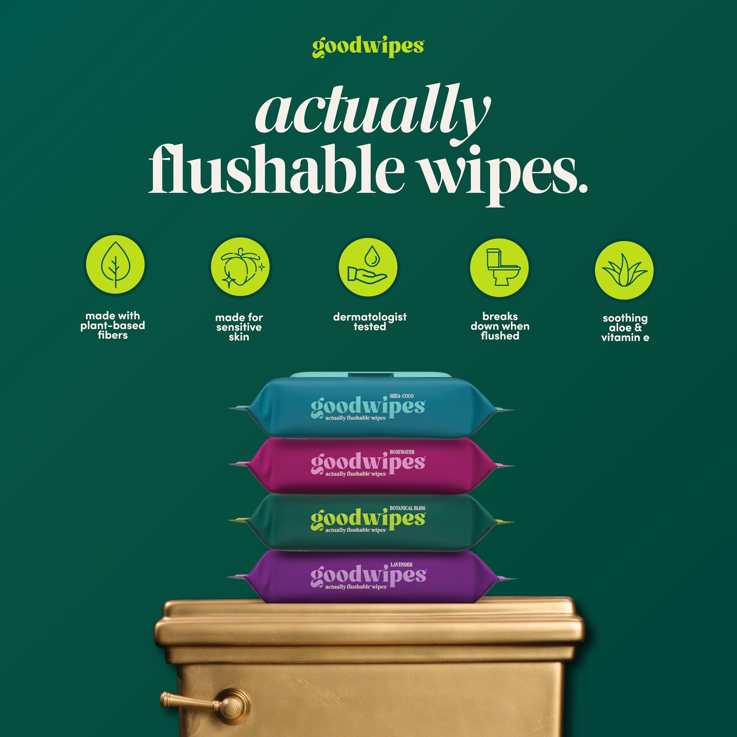 goodwipes toallita extendida que revela textura resistente y suave
