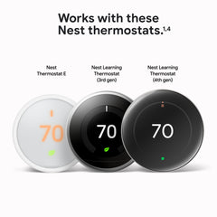 Google Nest sensor comparado en tamaño con un libro para referencia de escala y colocación