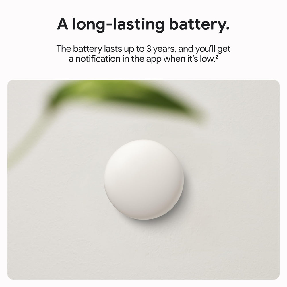 Google Nest sensor etiqueta frontal con marca y modelo para identificar compatibilidad