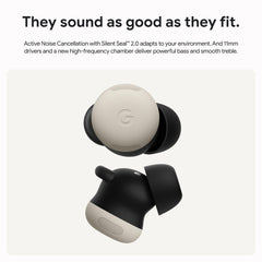 Google Pixel Buds Pro 2 earbud close-up showing texture and comfort-focused contours