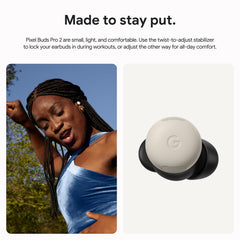 Google Pixel Buds Pro 2 open charging case top view highlighting quick access and protection