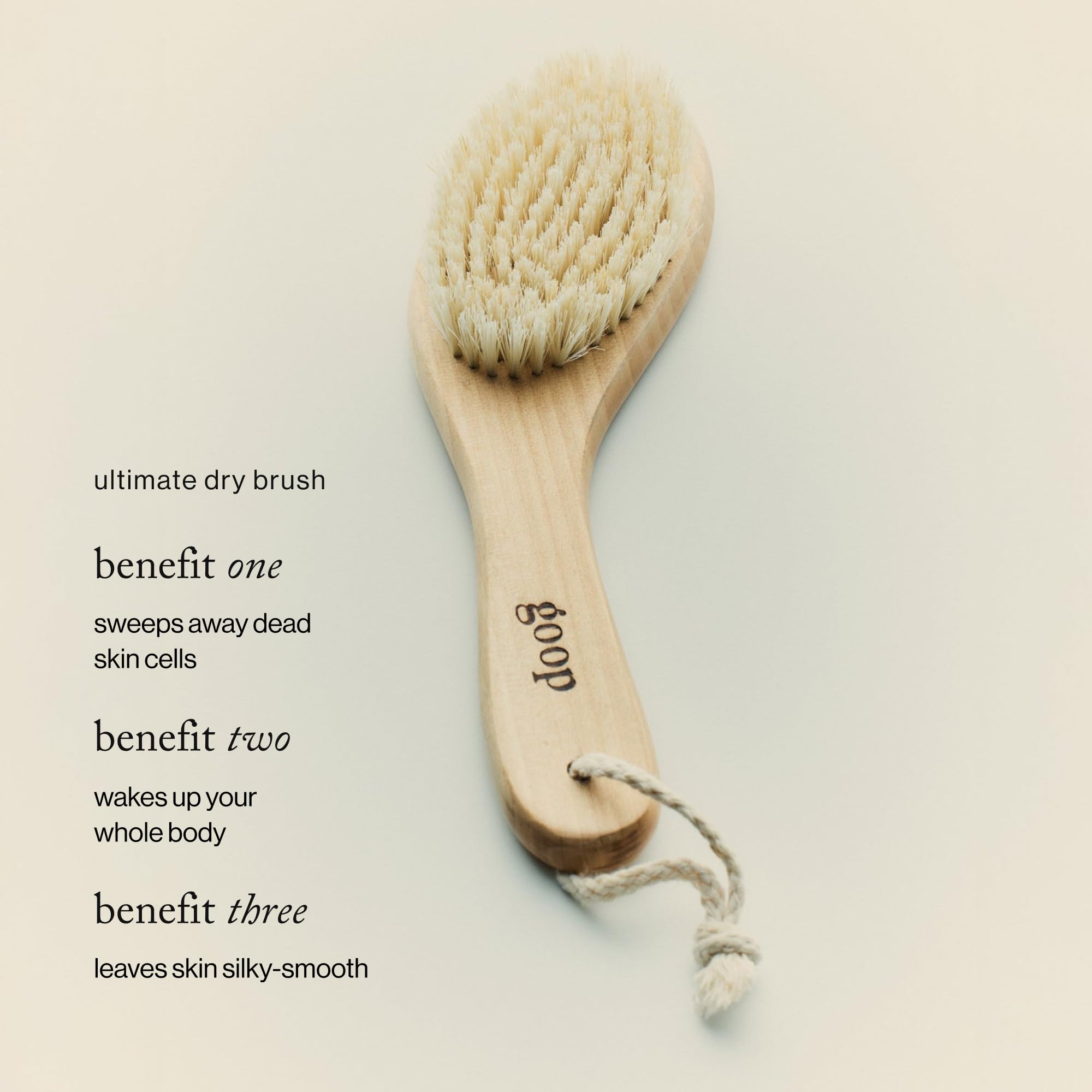 goop detalle de cerdas de sisal naturales para exfoliación efectiva