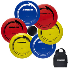 GOOSO set frontal mostrando los seis discos y la bolsa, ideal para empezar