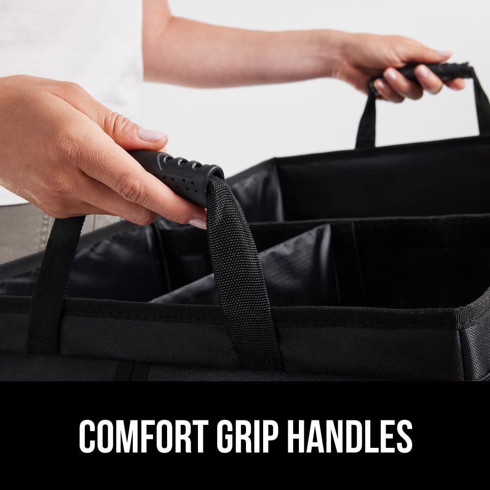 GORILLA GRIP escena familiar cargando el organizador como solución práctica