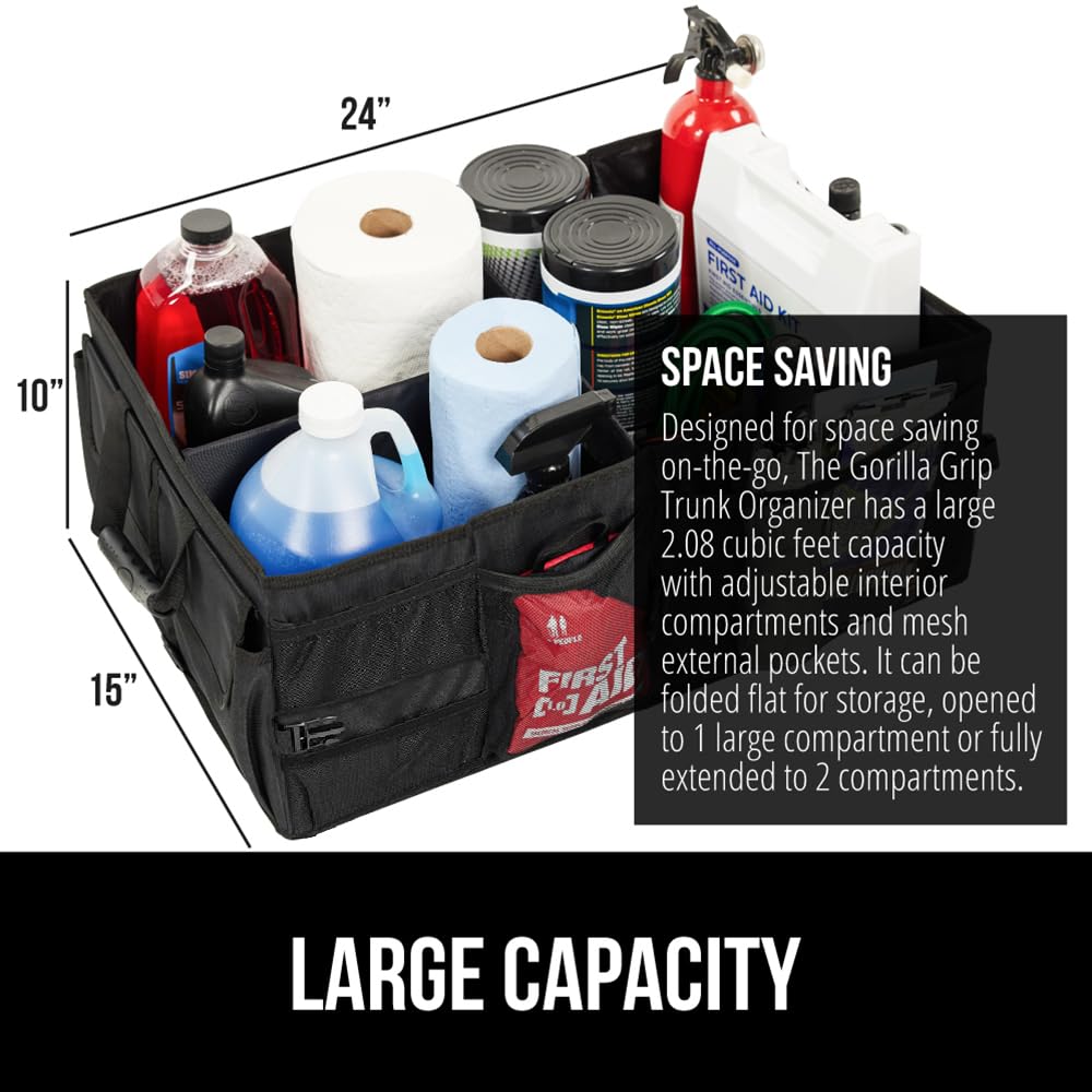 GORILLA GRIP plegado plano para almacenamiento compacto y ahorro de espacio