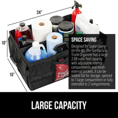 GORILLA GRIP plegado plano para almacenamiento compacto y ahorro de espacio