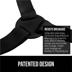 GORILLA GRIP detalle de la correa elástica flexible y duradera