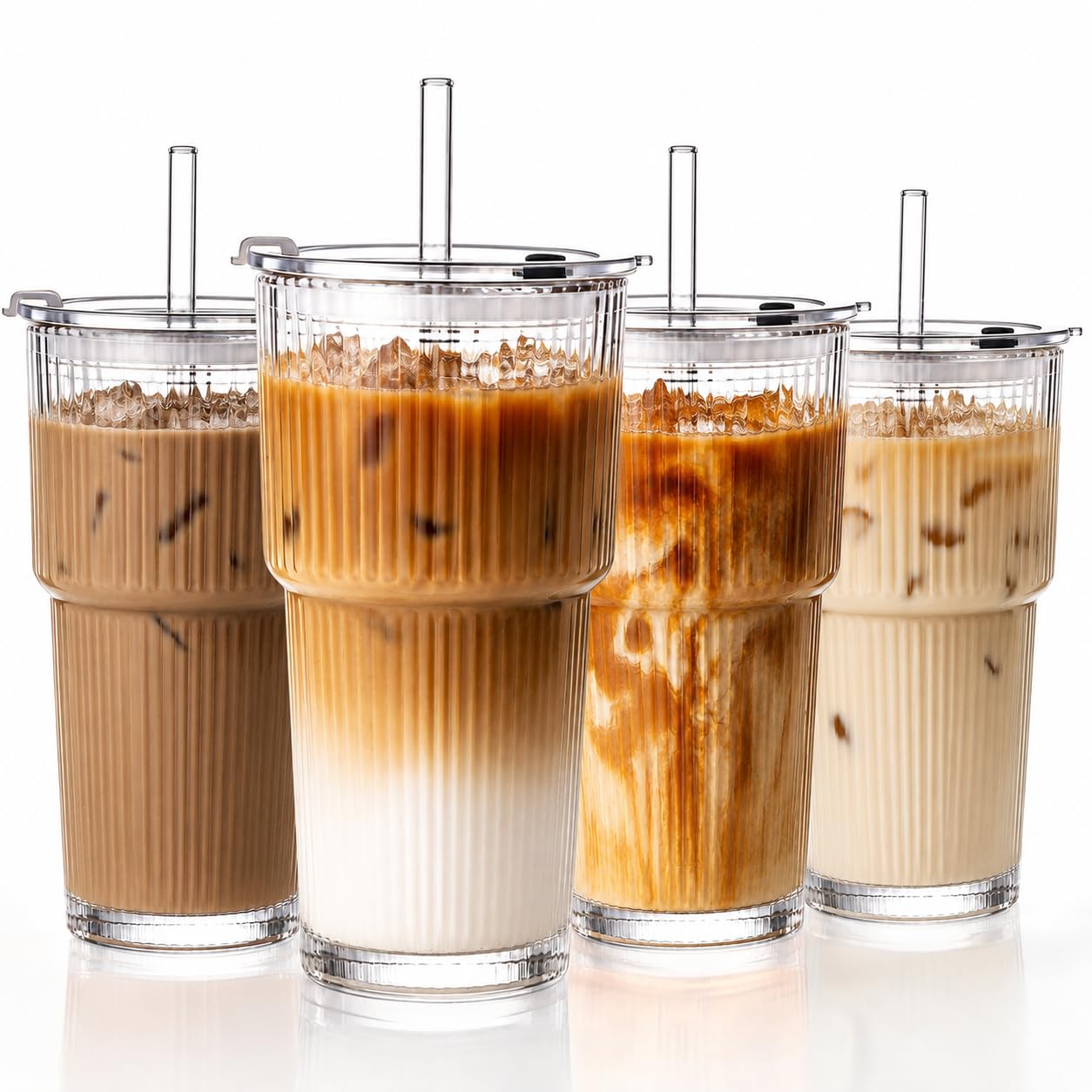 GOSCHE vaso frontal transparente mostrando diseño y capacidad conveniente