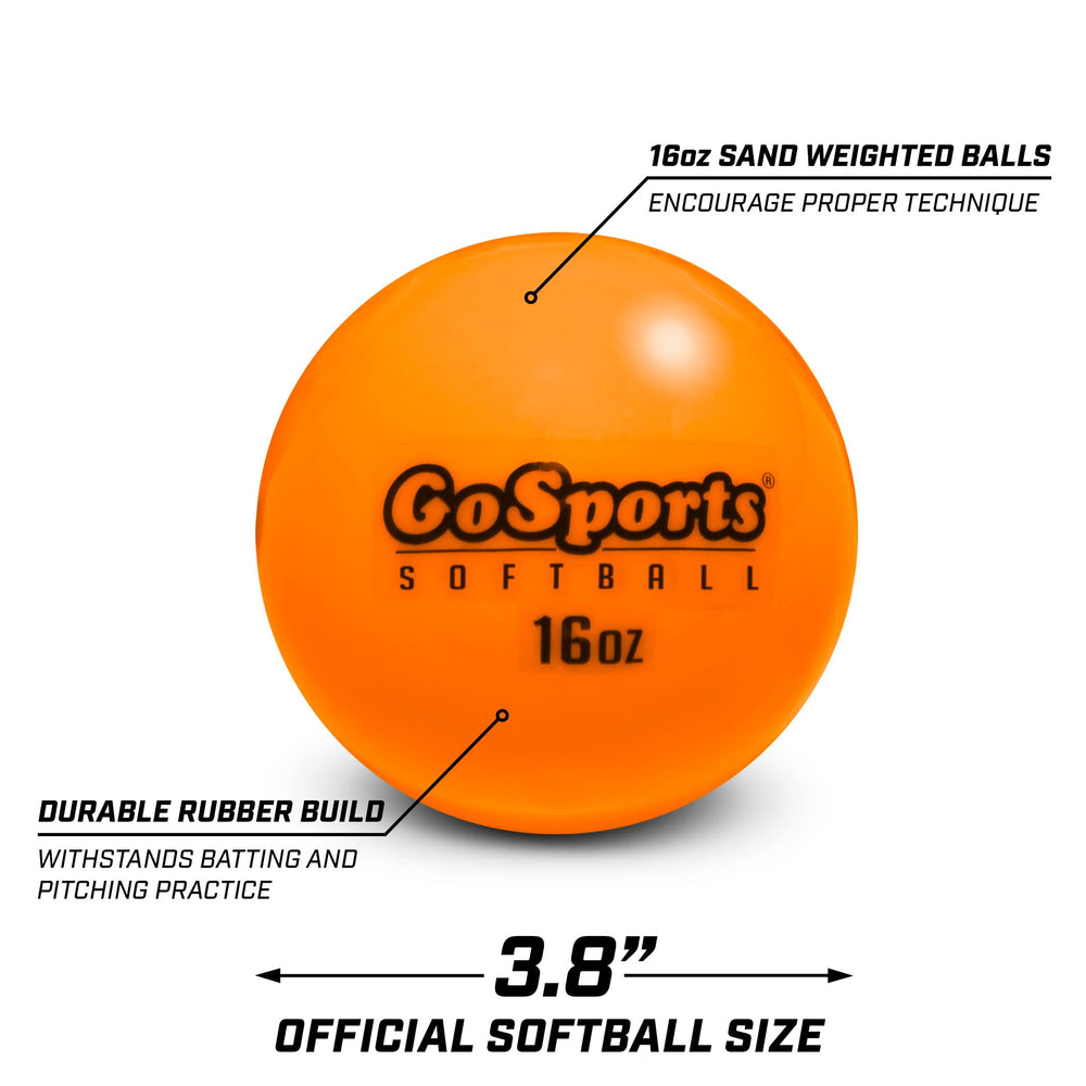GoSports pelota en uso durante bateo para mejorar mecánica y potencia