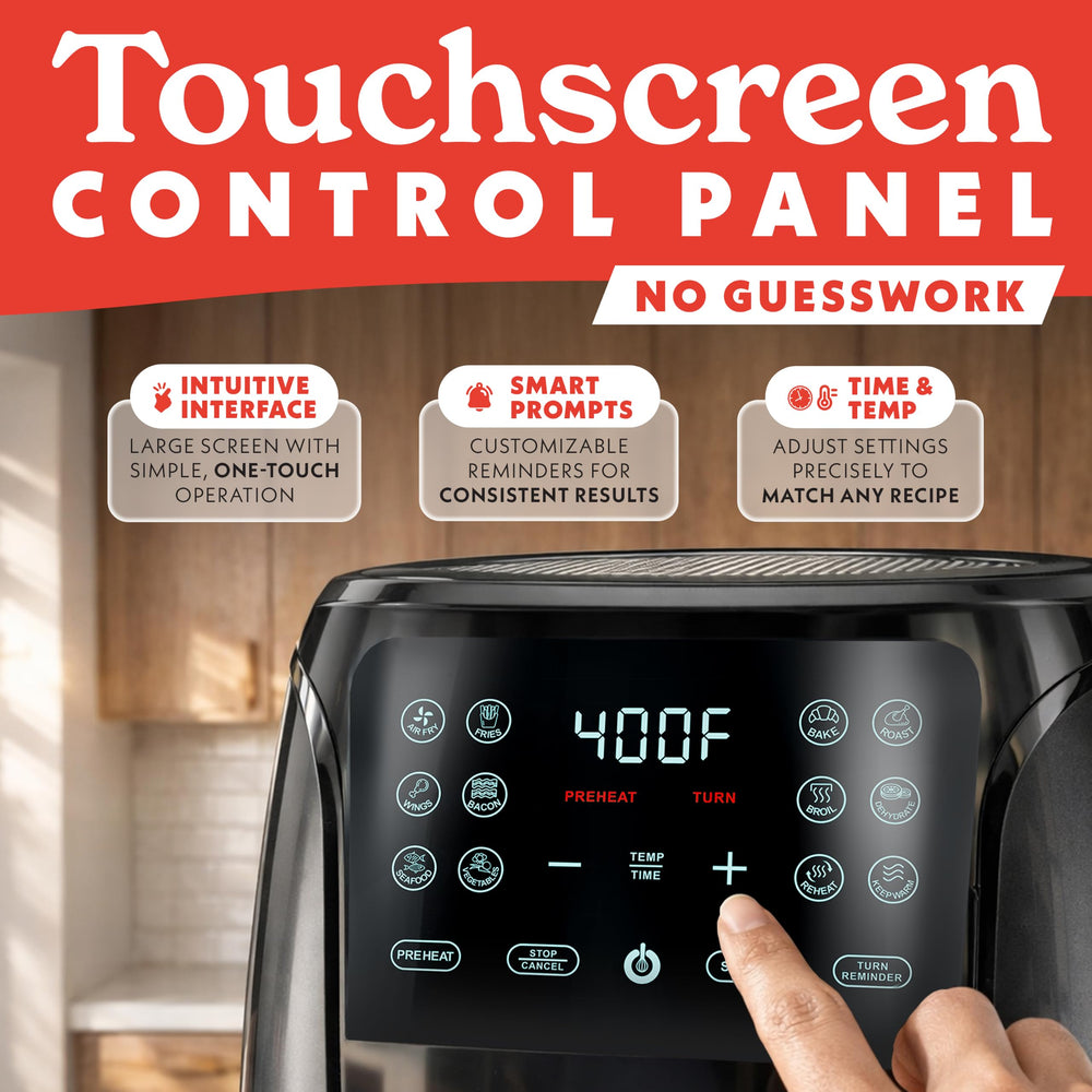 Gourmia panel digital con 12 preajustes para cocción rápida y sencilla
