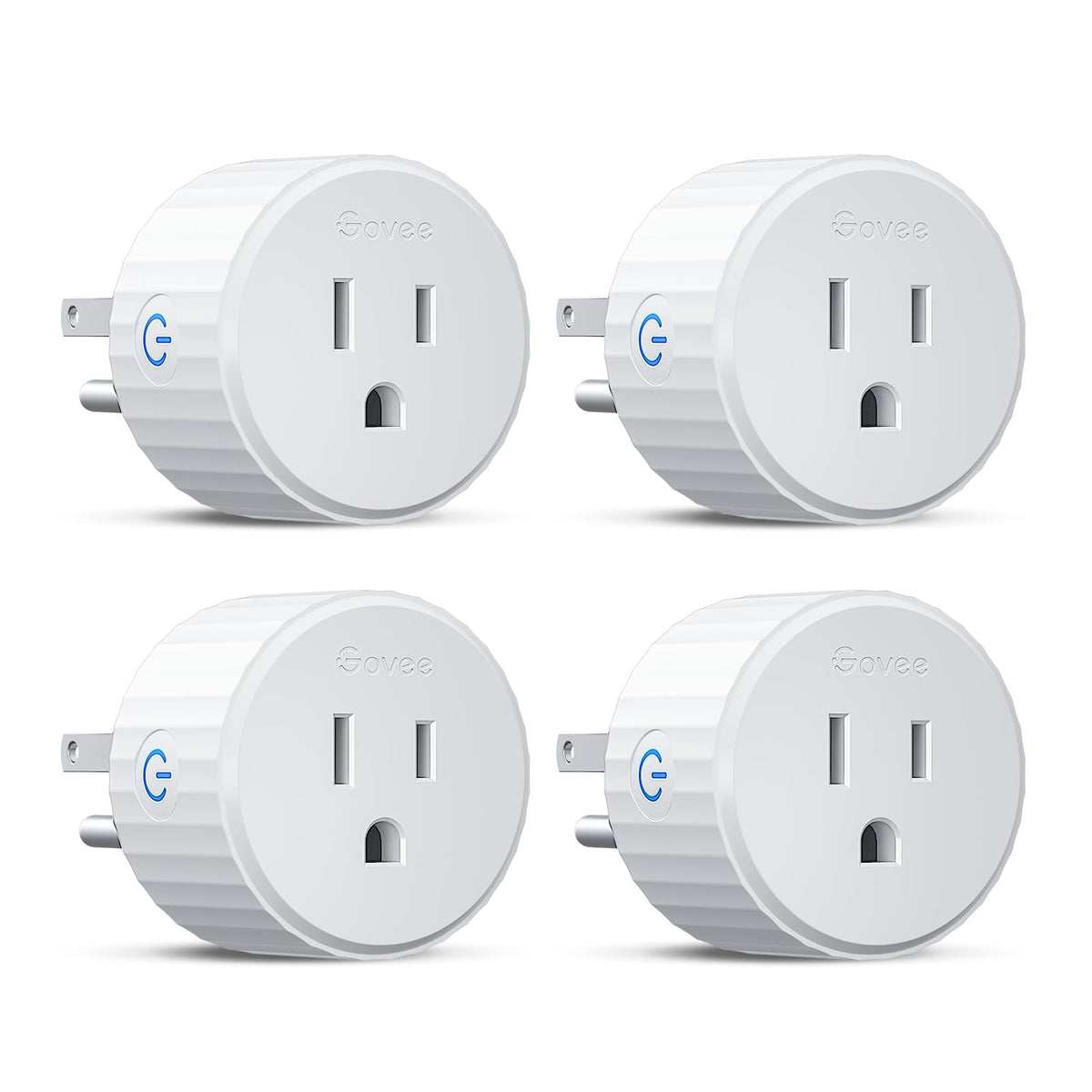 Govee enchufe frontal pack 4 mostrando los cuatro tomas para control inteligente