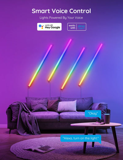 Govee Glide reacting to music for immersive audio-synced lighting