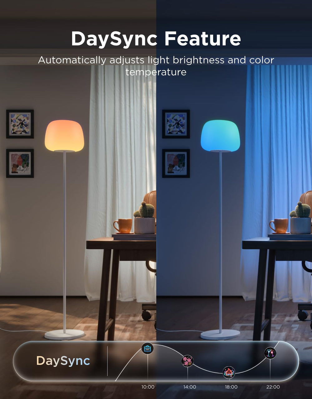 Govee lantern next to coffee table showing height and scale for room placement decisions