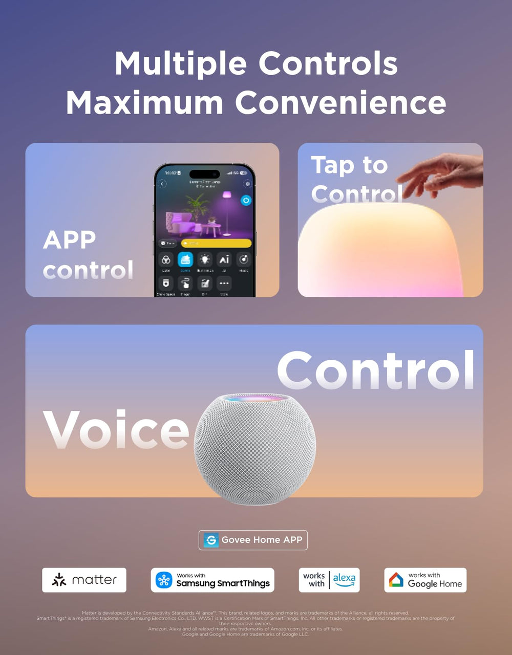 Govee packaging with accessories to show what’s included and easy setup for buyers