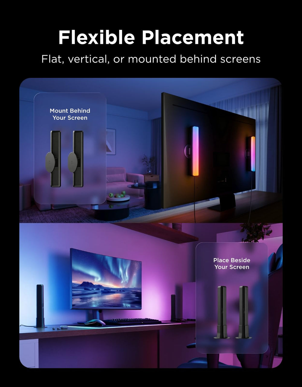 Govee app control screen showing segment editing and simple customization benefit