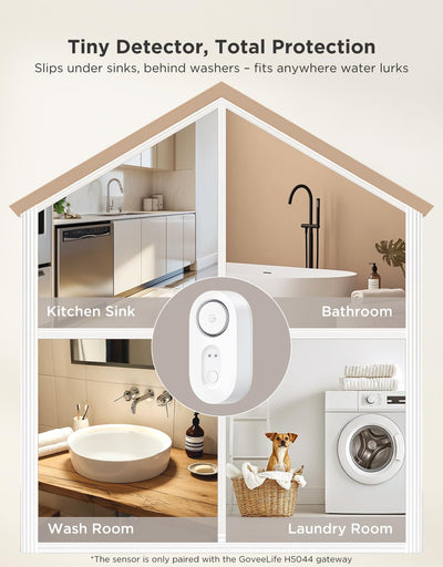 GoveeLife varios sensores colocados en encimera protegiendo cocina