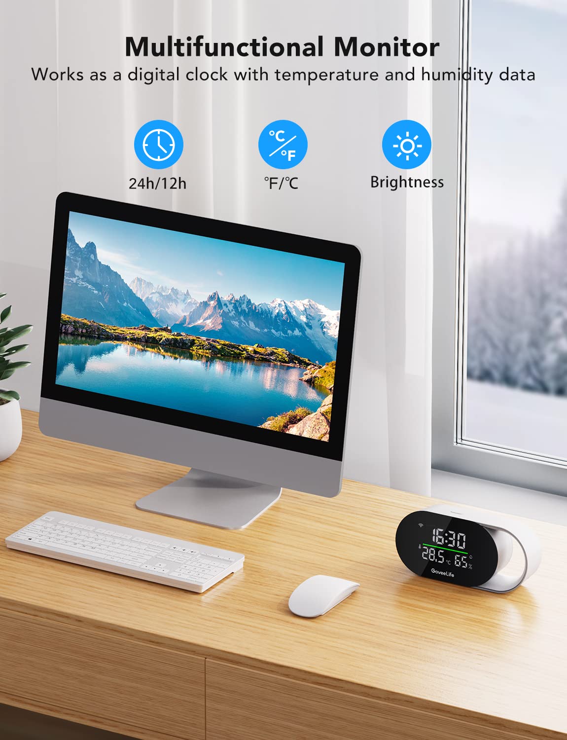 GoveeLife H5106 indicador LED con cuatro colores que facilita identificar la calidad