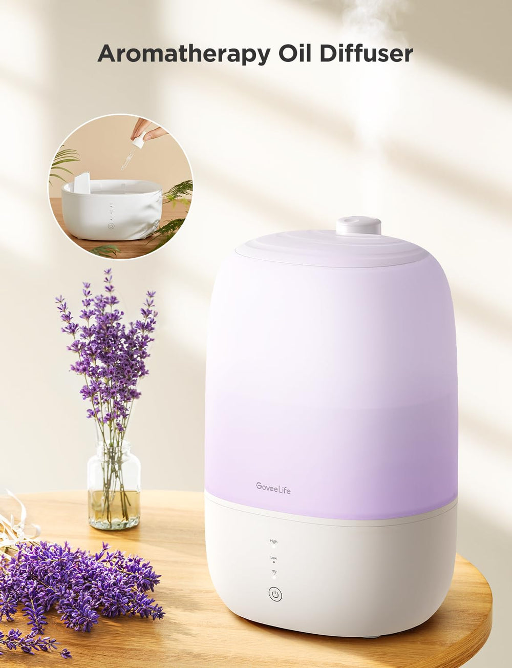 GoveeLife base con aceite esencial para difundir aroma relajante