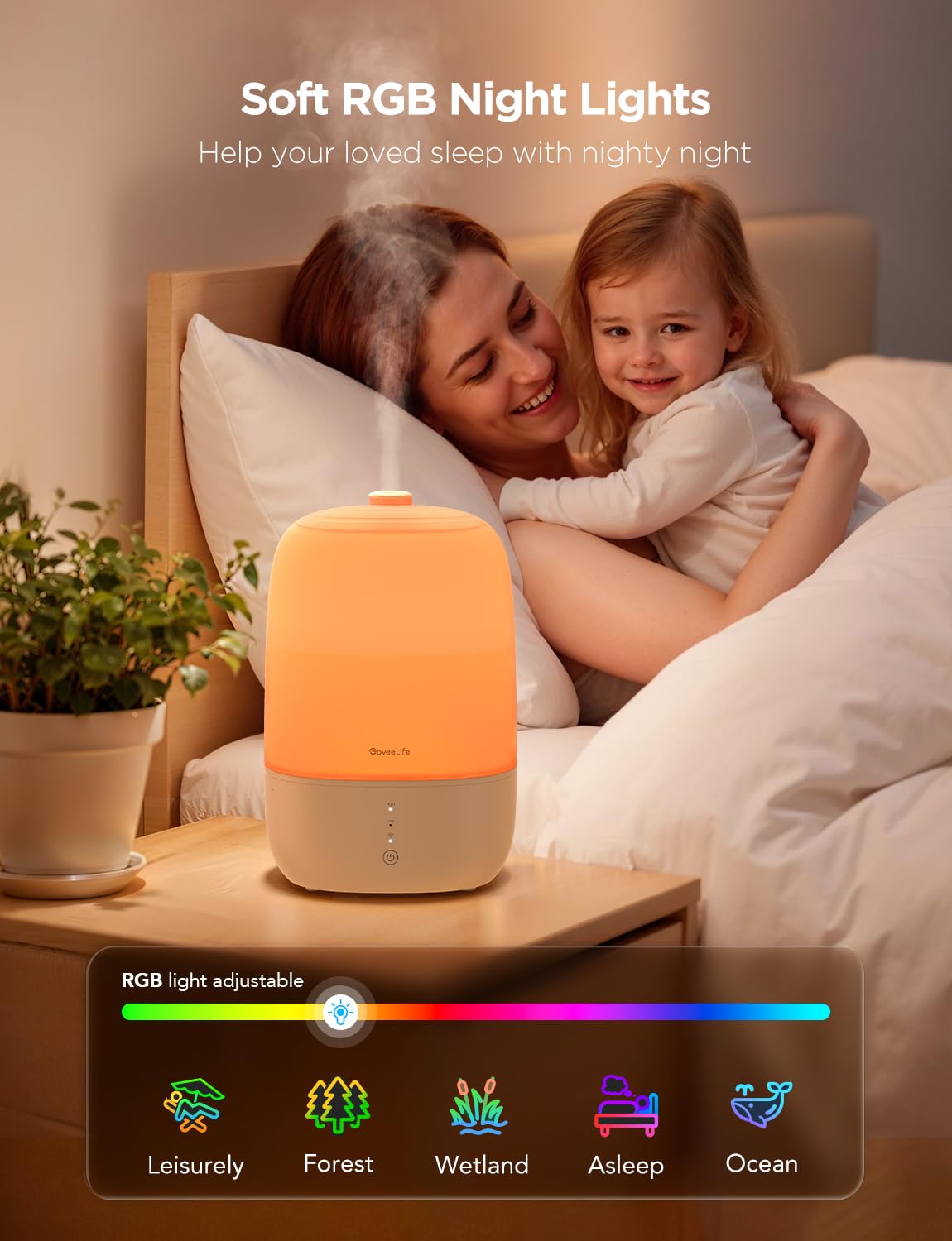 GoveeLife luz RGB suave personalizable para ambiente nocturno relajante