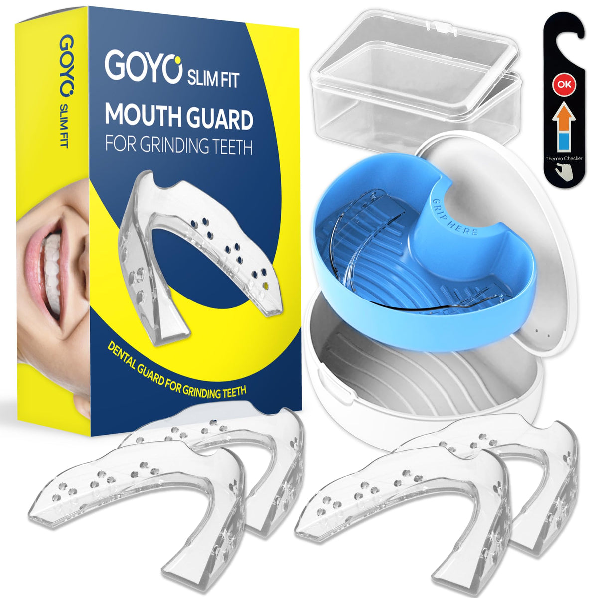 GOYO protector frontal del pack mostrando diseño y marca, protección nocturna