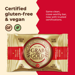 Grab The Gold textura de la barra cerca para apreciar ingredientes reales