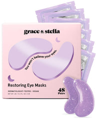 grace & stella empaque frontal mostrando parches y beneficios visibles
