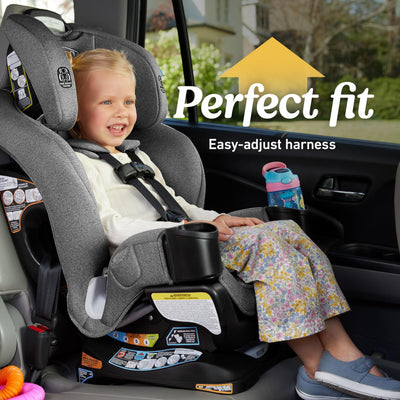 Graco Extend2Fit harness storage pocket demo keeping straps tidy