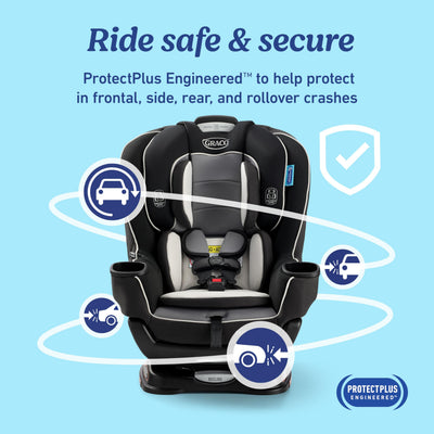 Graco Extend2Fit sistema No-Rethread ajustando reposacabezas fácilmente