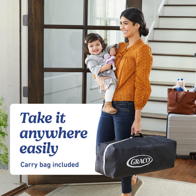 Graco Kolb carrying bag packed for travel showcasing portability benefit
