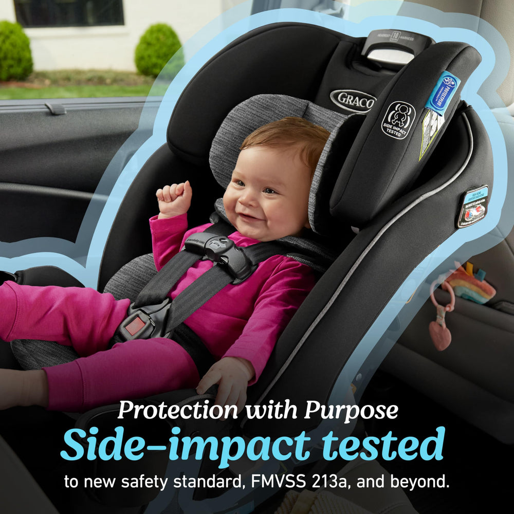Graco SlimFit en modo rear-facing, protección para bebé y ergonomía