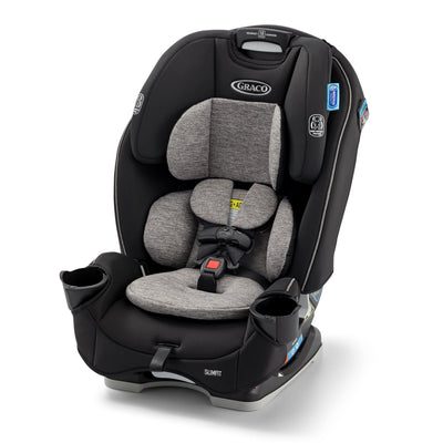 Graco vista frontal de la silla SlimFit, diseño compacto y seguro