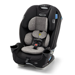 Graco vista frontal de la silla SlimFit, diseño compacto y seguro