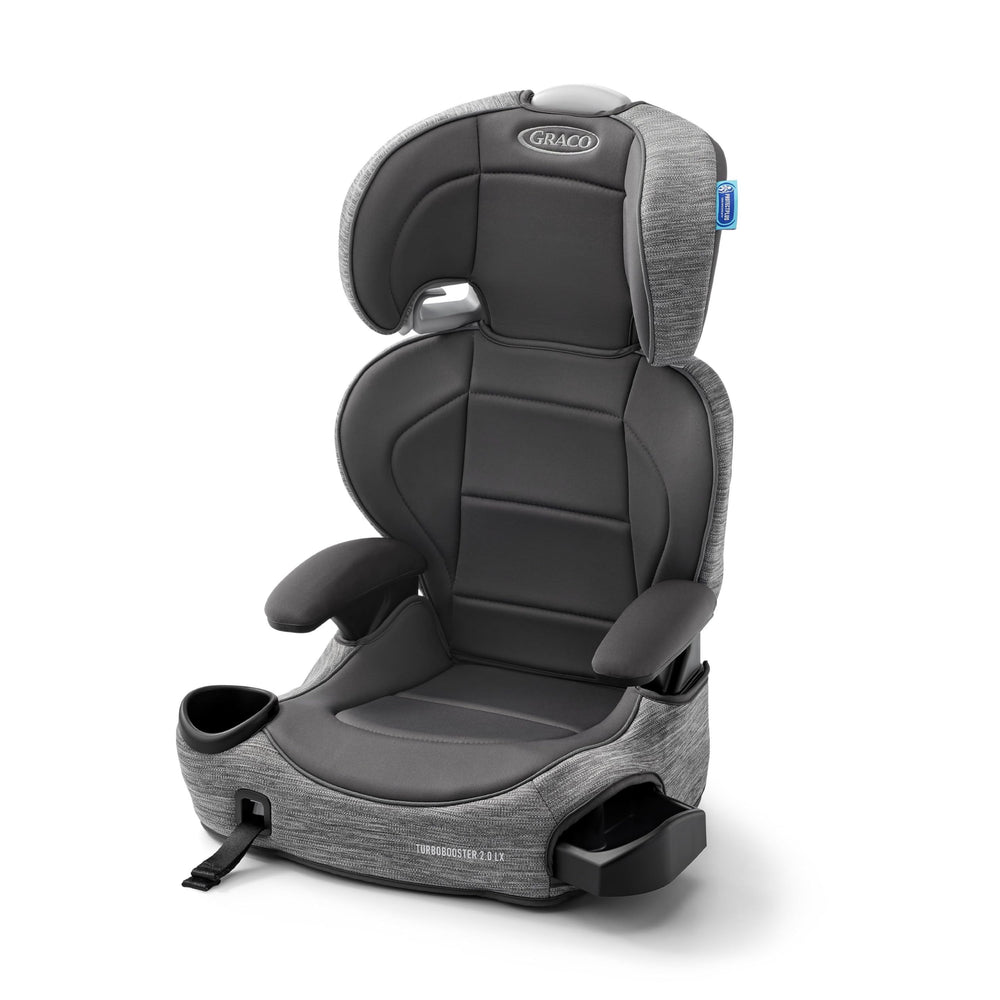 Graco TurboBooster 2.0 LX vista frontal mostrando estabilidad y confort