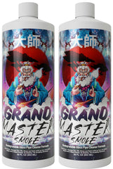 GRAND MASTER SMOKE front packaging showing two 32oz bottles and clear labeling for easy identification and storage