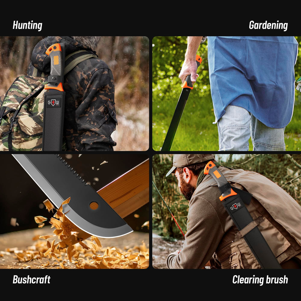 Grand Way machete cutting vines to clear brush efficiently
