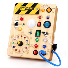 Grarain tablero frontal con interruptores y LEDs que fomenta exploración segura