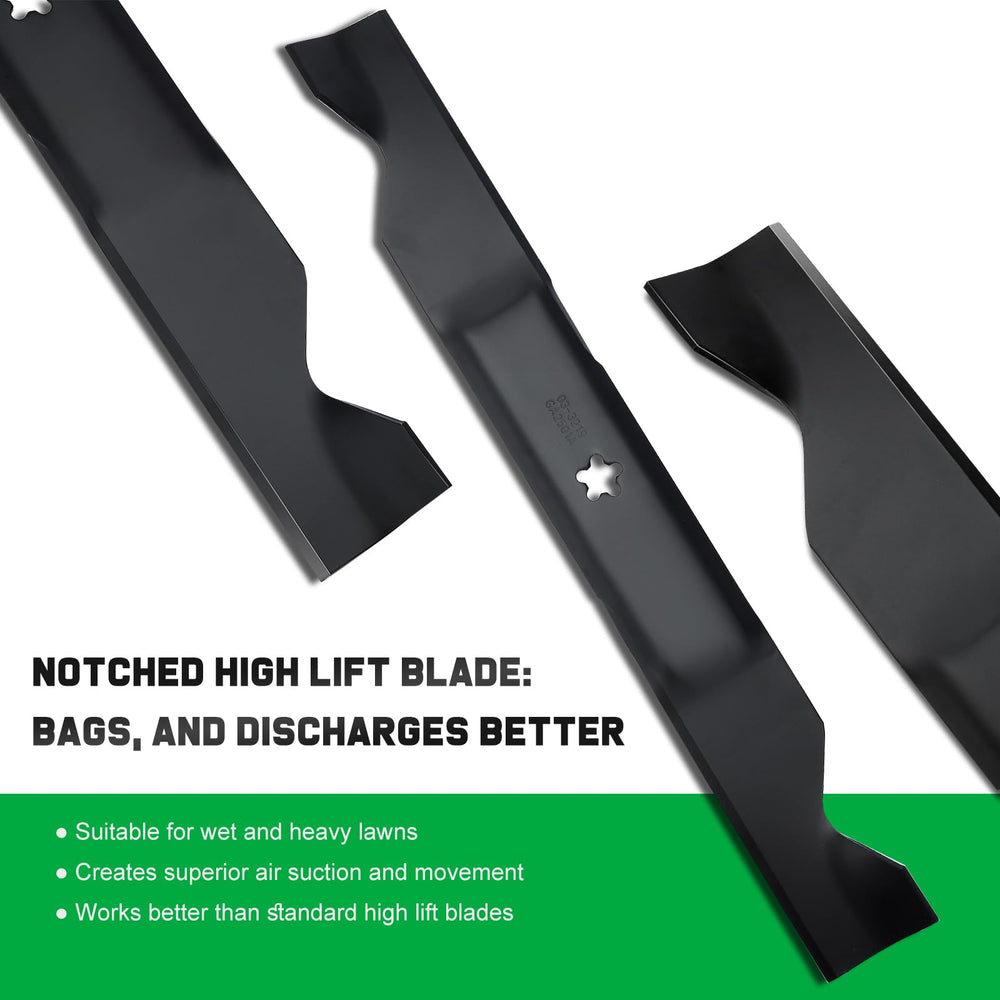Grasscool blades in mower bagger setup showing efficient collection benefit