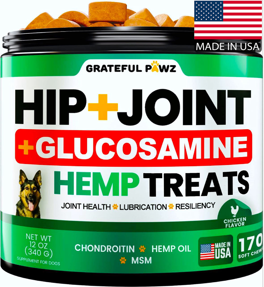 Grateful Pawz front packaging showing jar and label, easy identification benefit