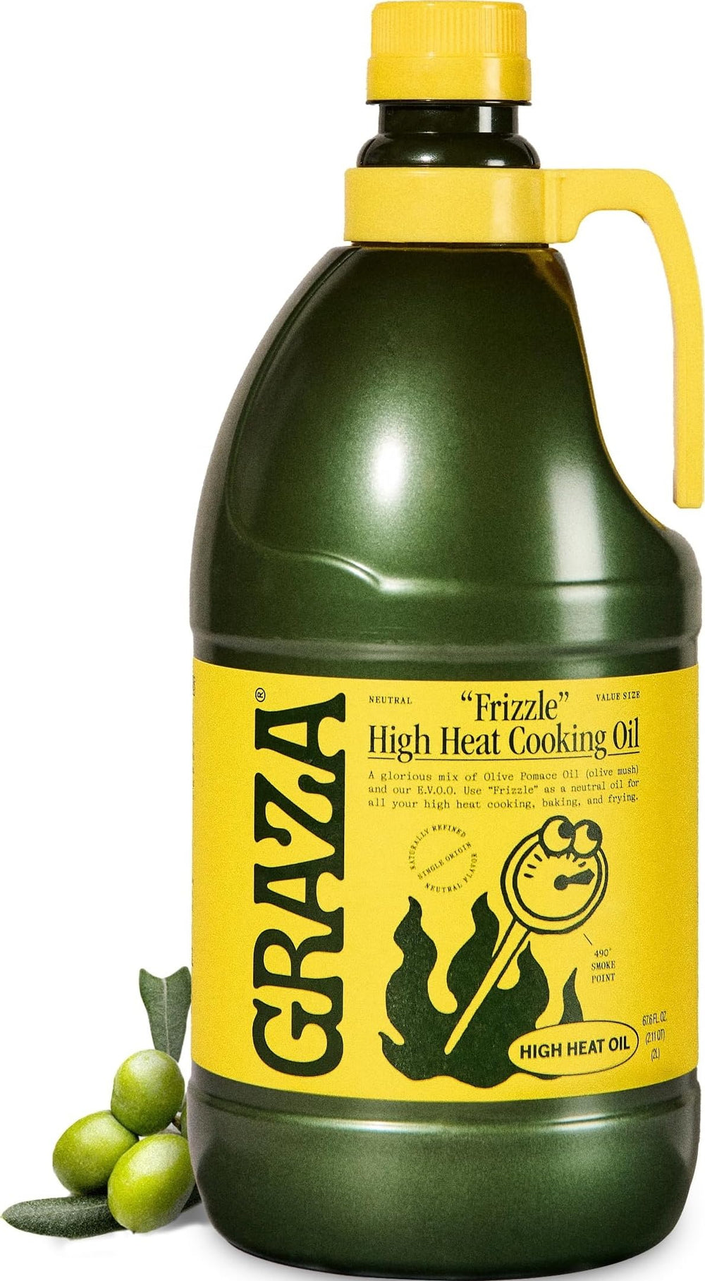 Graza Frizzle front jug showing 2L bottle and clear packaging benefit