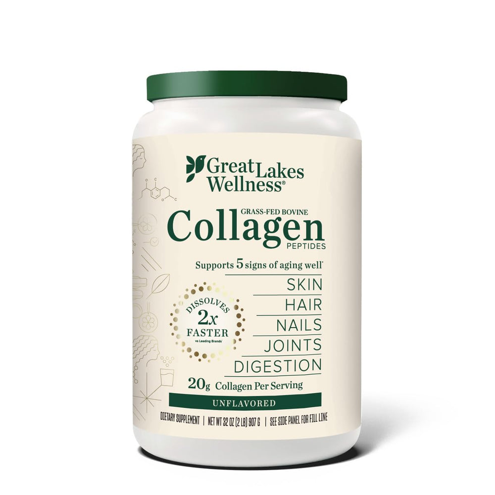 Great Lakes Gelatin front packaging showing clean collagen benefits