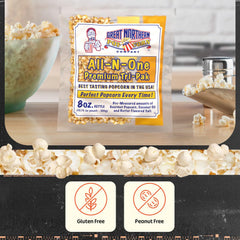 Great Northern popped popcorn in a bowl showing fluffy theater-style flavor