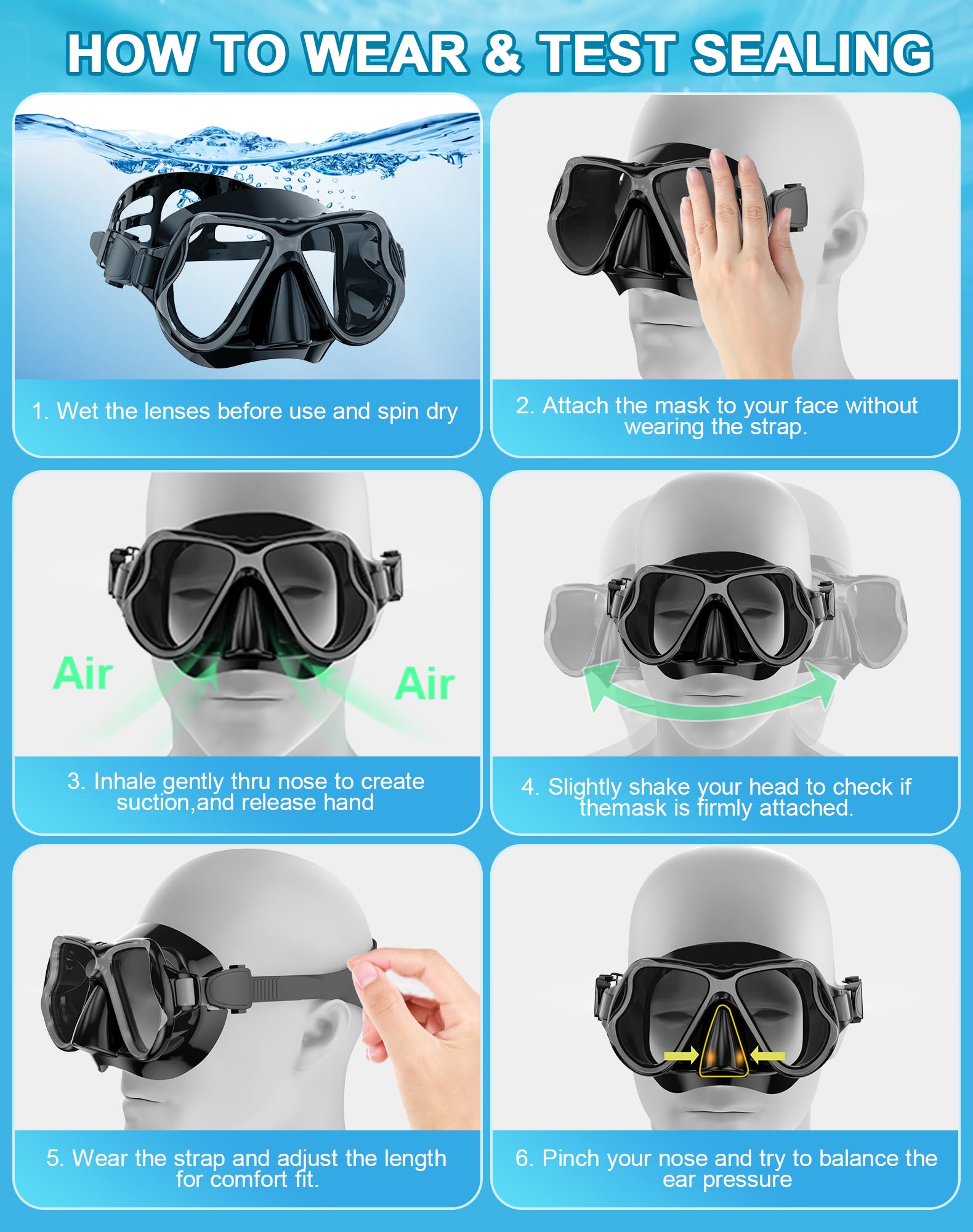 Greatever mask in use by family at beach showing comfortable snorkeling