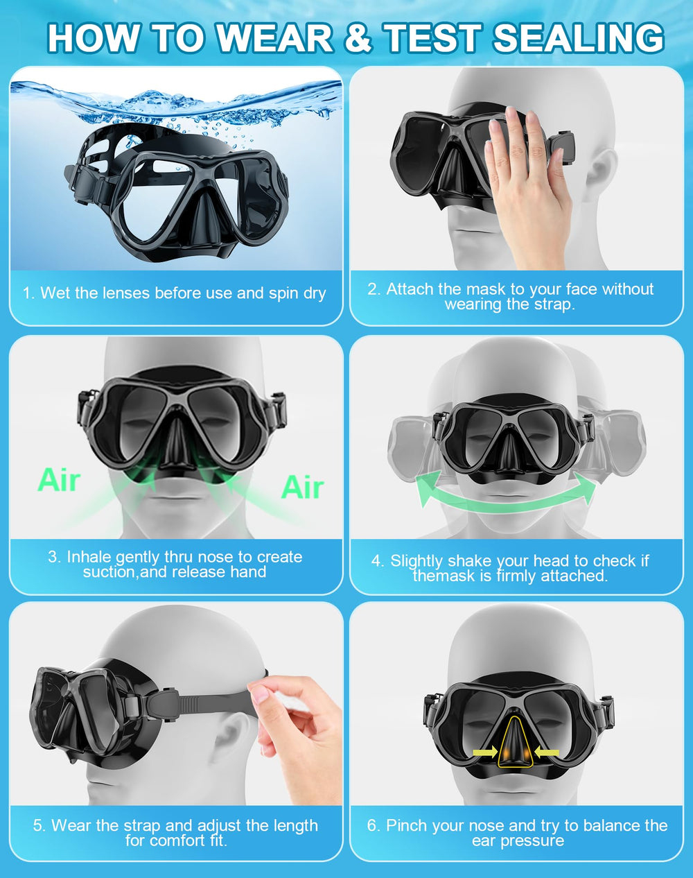 Greatever mask in use by family at beach showing comfortable snorkeling