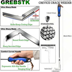 GREBSTK detalle de la hoja en L de acero inoxidable, garantiza corte efectivo