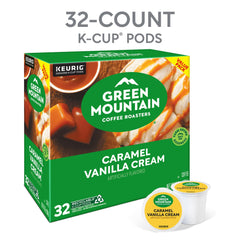 Green Mountain Coffee Roasters cápsula insertada en cafetera Keurig para preparación rápida