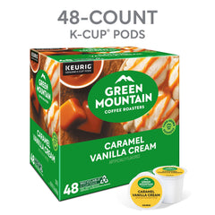 Steaming brewed cup of Green Mountain coffee highlighting aromatic flavor