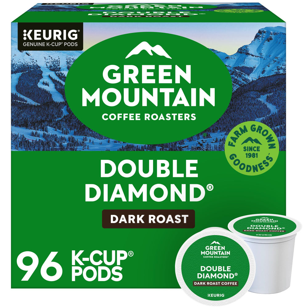 Green Mountain Coffee Roasters frontal del paquete mostrando marca y blend intenso
