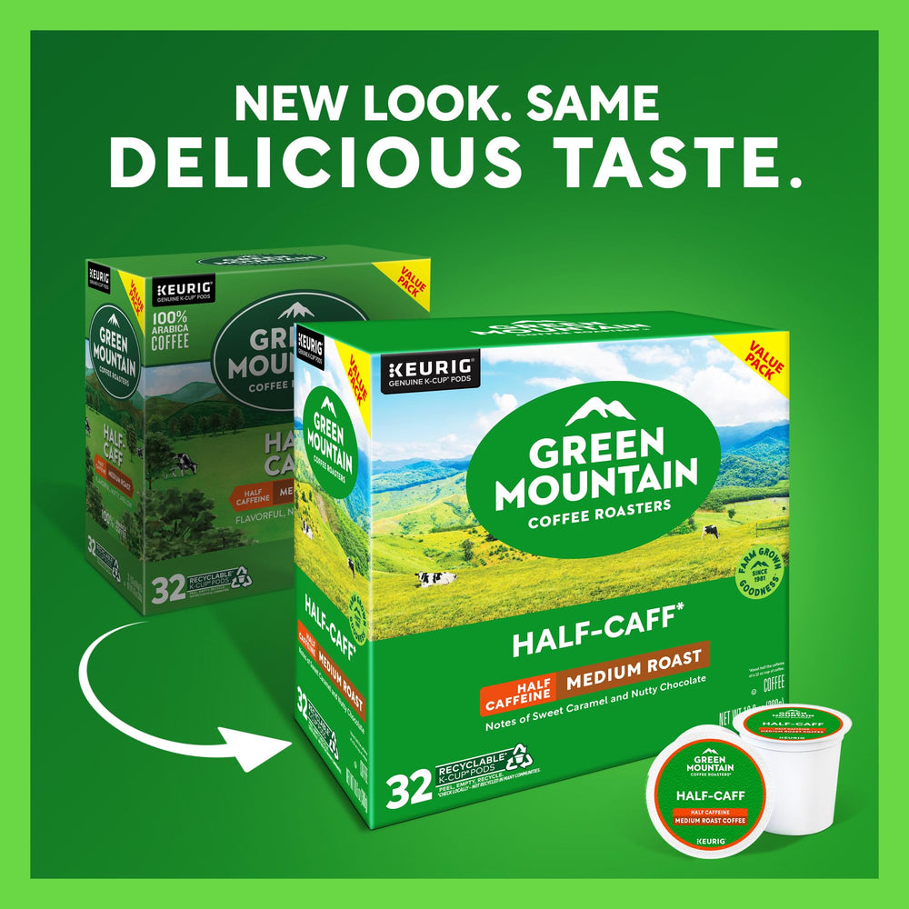 Green Mountain Coffee Roasters cápsula K-Cup close-up, compatibilidad y frescura